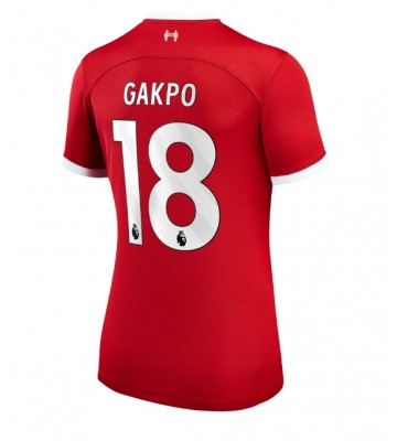 Liverpool Cody Gakpo #18 Primera Equipación Mujer 2023-24 Manga Corta